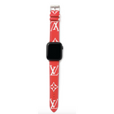 LV x Supreme Red Apple Watch Band