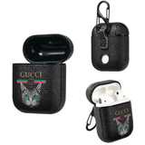 Gucci Cat Style Leather ShockProof Case for Apple Airpods 1 & 2