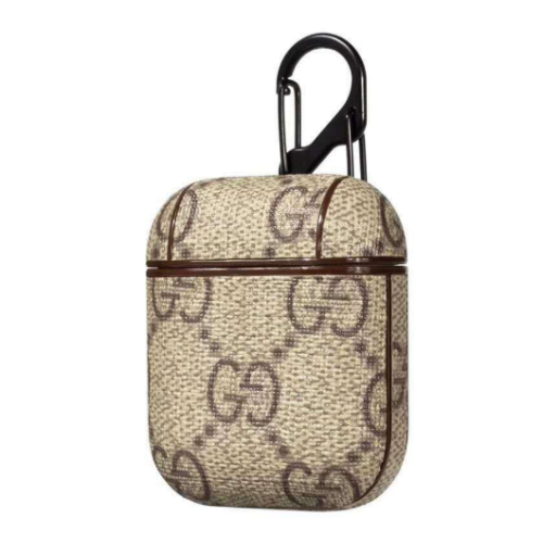 Gucci GG Style Light Brown ShockProof Case for Apple Airpods 1 & 2
