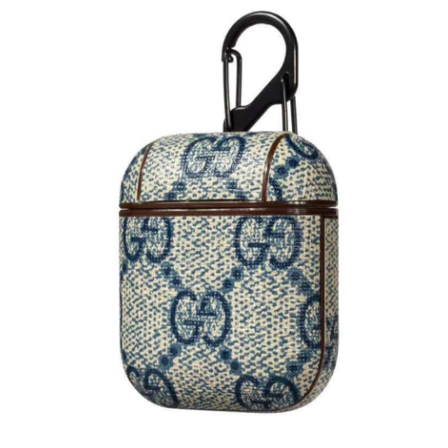 Gucci GG Style Light Blue ShockProof Case for Apple Airpods 1 & 2